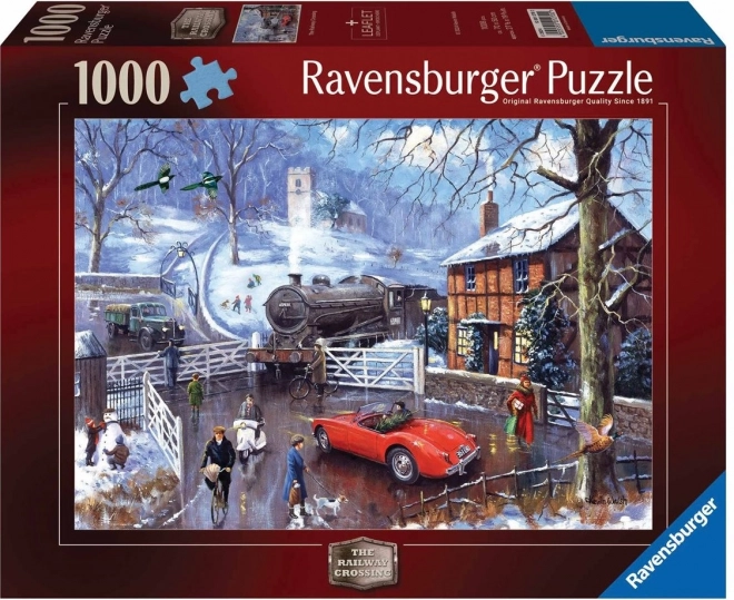 RAVENSBURGER Puzzle Železniční přejezd 1000 dílků