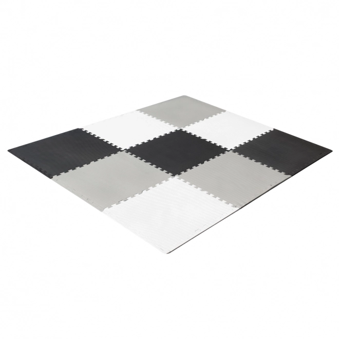 KIK Pěnové puzzle Odstíny šedé s okraji III. (58x58)