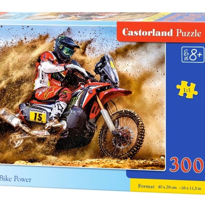 CASTORLAND Puzzle 300 dílků Dirt Bike Power - Motocyklista 8+