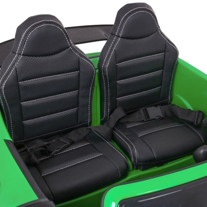 Mercedes-Benz GT R pro děti Lakovaný zelený + 4x4 + Ventilační otvor + Dálkové ovládání + EVA + MP3 LED
