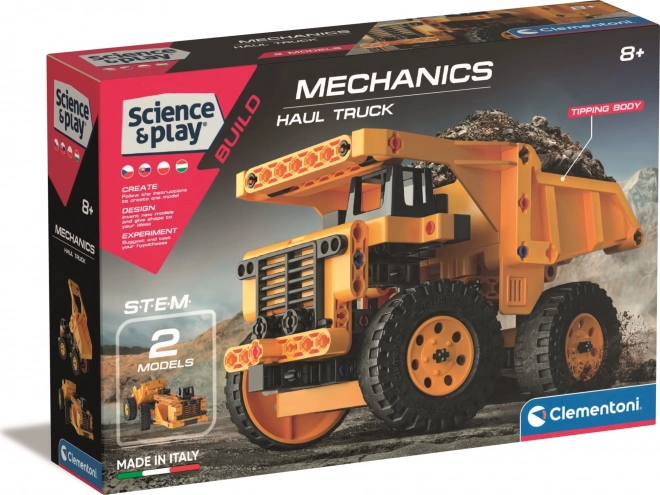 CLEMENTONI Science&Play Mechanická laboratoř Těžební auta 2v1