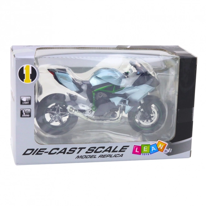Motocykl sportovní kovový s efekty