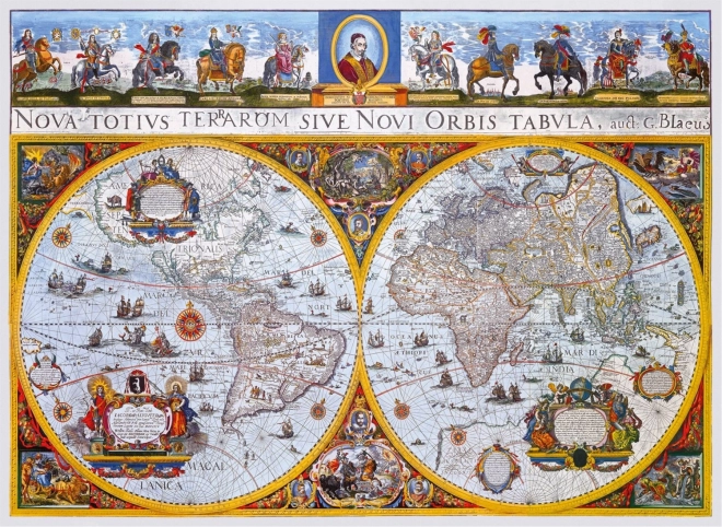 WOODEN CITY Dřevěné puzzle Antická mapa Nova Terrarum 2v1, 505 dílků EKO