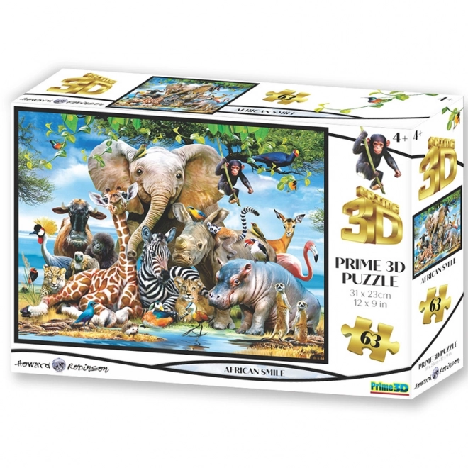 Africký úsměv 3D puzzle