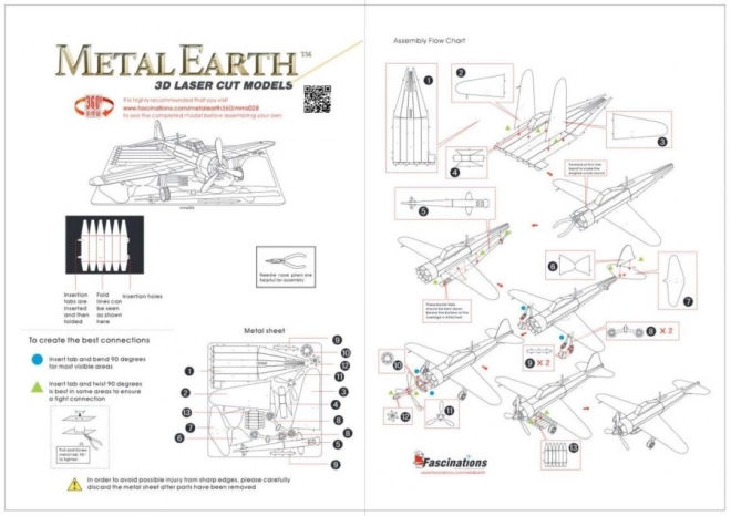 METAL EARTH 3D puzzle Stíhací letoun Mitsubishi Zero