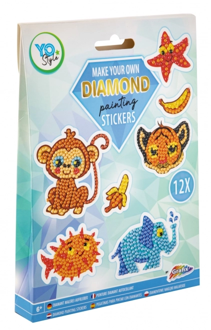 Malování pomocí kamínků Diamond - samolepky