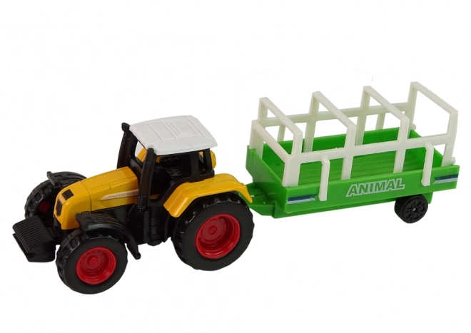 Farmářská souprava traktor s přívěsem kůň 1:64