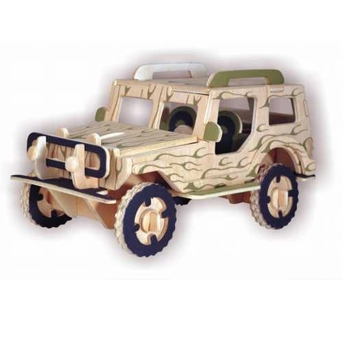 Woodcraft Dřevěné 3D Jeep