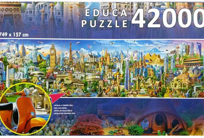 EDUCA Puzzle Kolem světa 42000 dílků