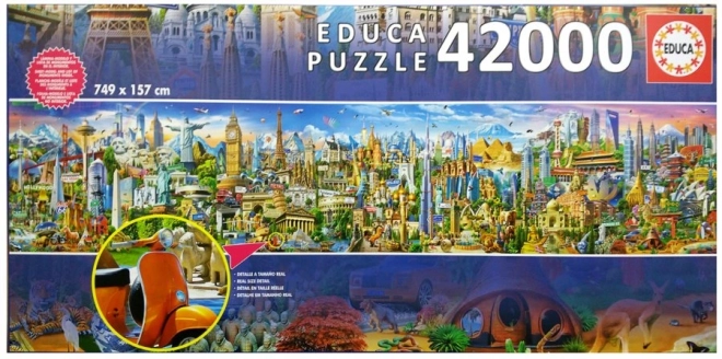 EDUCA Puzzle Kolem světa 42000 dílků