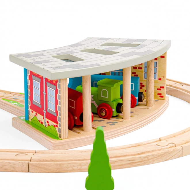 Bigjigs Rail Trojité depo s vraty