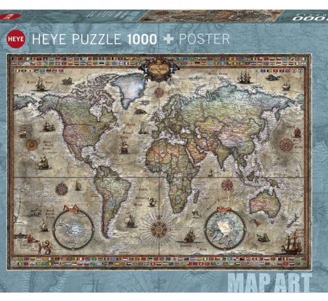 Puzzle 1000 prvků Retro svět