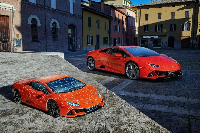 Puzzle 108 dílků 3D Vozidla Lamborghini Huracan Evo Arancio