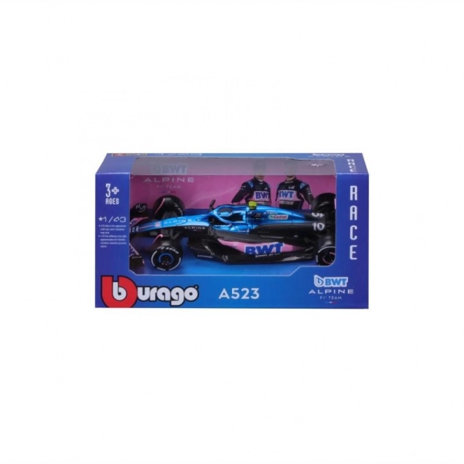 Bburago 1:43 RACE Formula F1 - BWT Alpine F1 Team A523 (2023) #10 (Pierre Gasly)