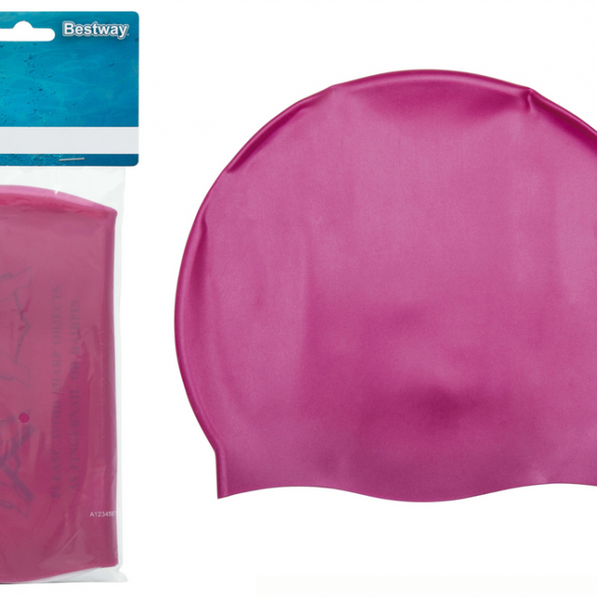 Bestway Růžová silikonová koupací čepice 26006