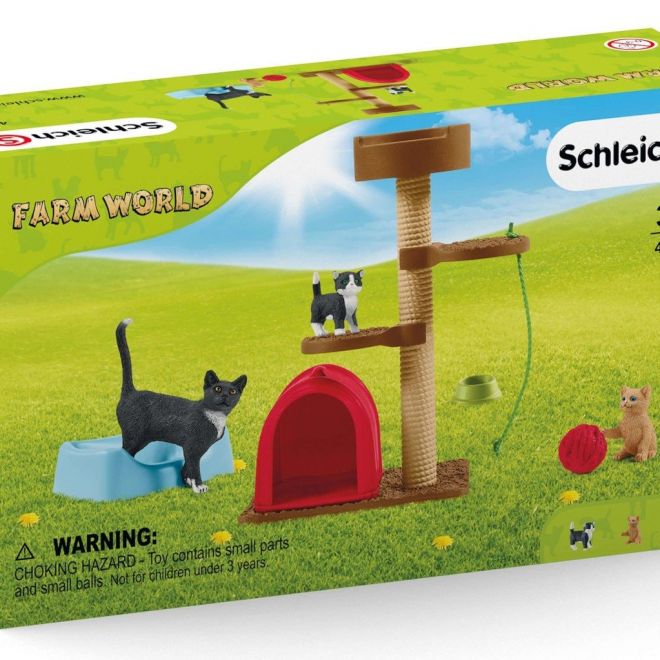 SCHLEICH Farm World® 42501 Škrábací kočičí strom s koťaty
