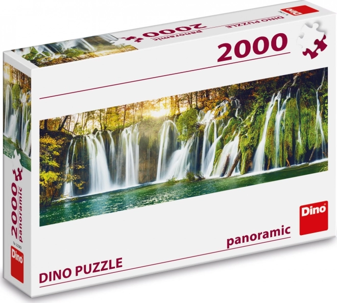 Puzzle Plitvické vodopády - panoramatická skládačka 2000 dílků