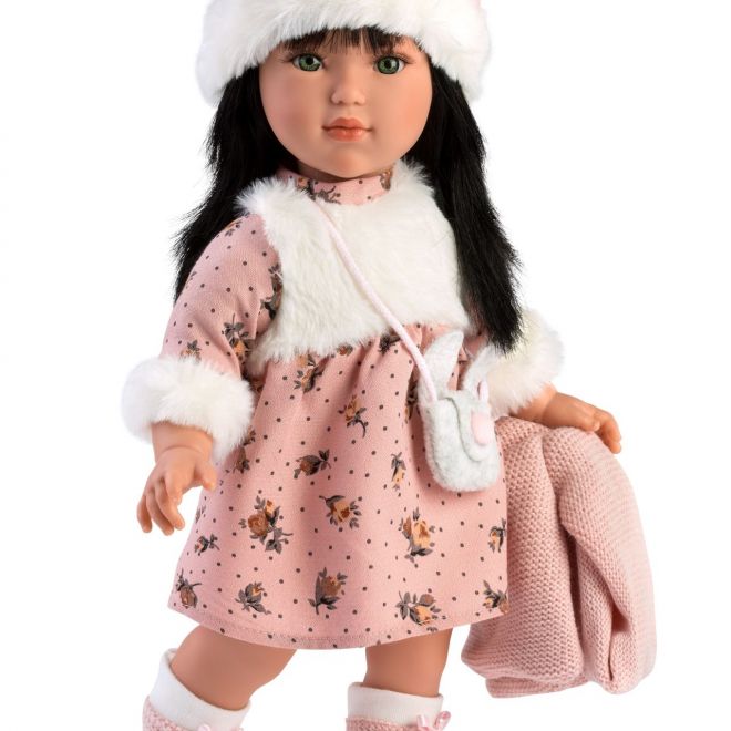 Llorens 54033 GRETA - realistická panenka s měkkým látkovým tělem  - 40 cm