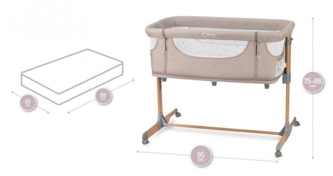 Postýlka MoMi SMART BED 4v1 béžová