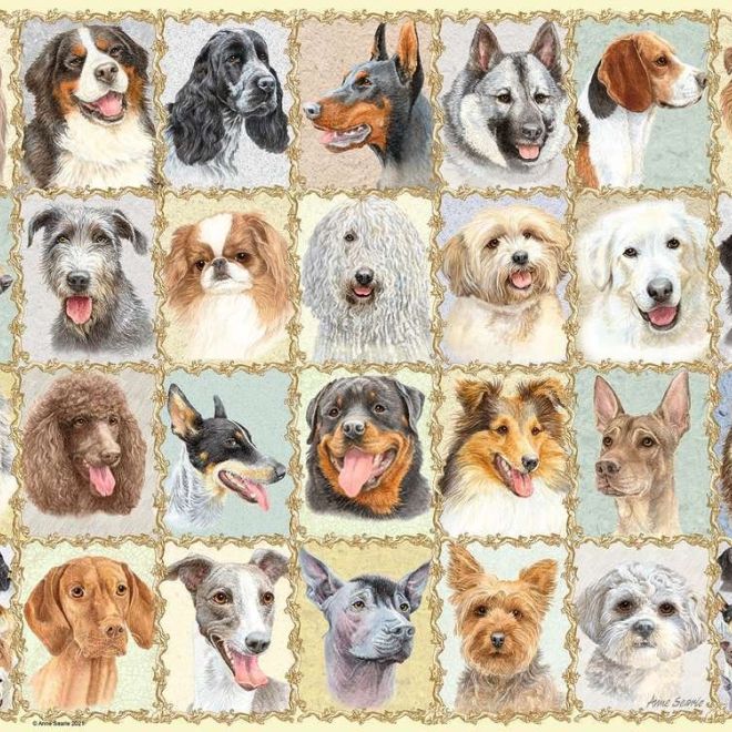 RAVENSBURGER Puzzle Portréty psů 500 dílků