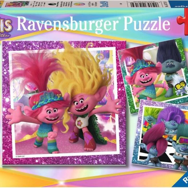 RAVENSBURGER Puzzle Trollové 3, 3x49 dílků