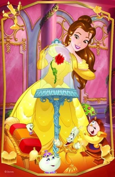 Minipuzzle Krásné princezny/Disney Princess 54dílků 4 druhy v krabičce 6x9x4cm 40ks v boxu