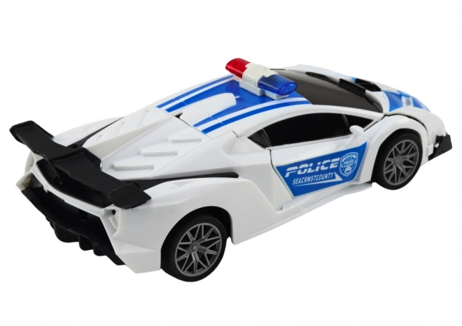 Policejní R/C auto 2v1 s robotem a světly