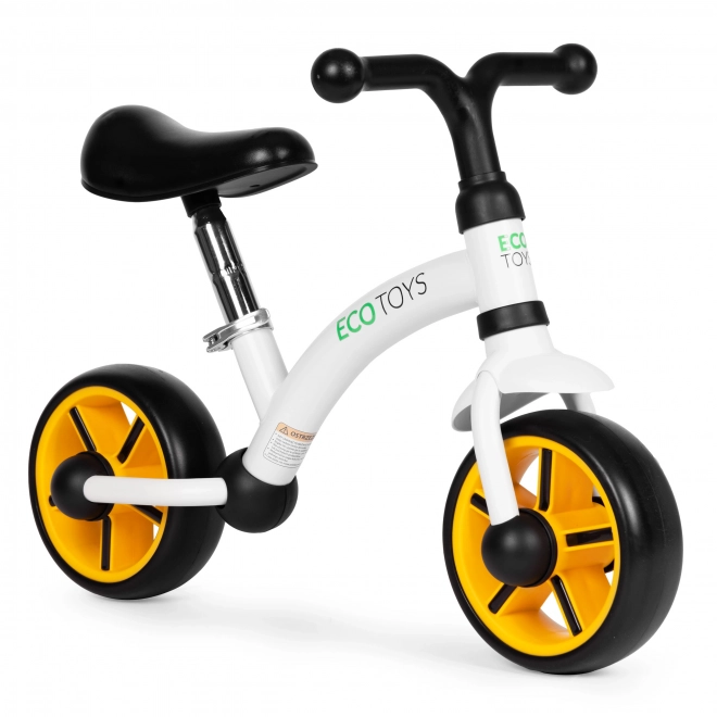 Odrážedlo pro děti s EVA kolečky, nastavitelným sedadlem, černé od ECOTOYS