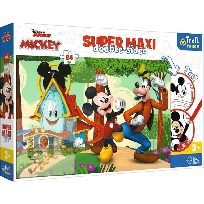 Puzzle 24 dílků SUPER MAXI Veselý domeček a přátelé, Mickey