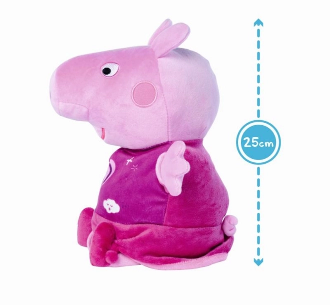 Peppa Pig 2v1 plyšový usínáček, hrající + světlo, růžový, 25 cm