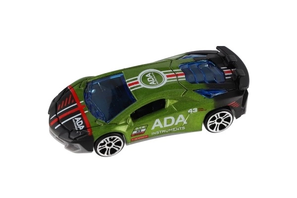 Auto sportovní 6ks kov/plast 8cm na volný chod v krabičce 10,5x27,5x4cm