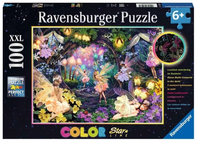 RAVENSBURGER Svítící puzzle Vílí les XXL 100 dílků