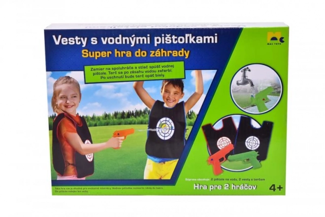 Vesty s terčem a vodními pistolkami