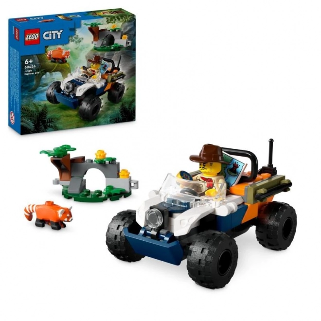 LEGO City 60424 Čtyřkolka na průzkum džungle s pandou červenou