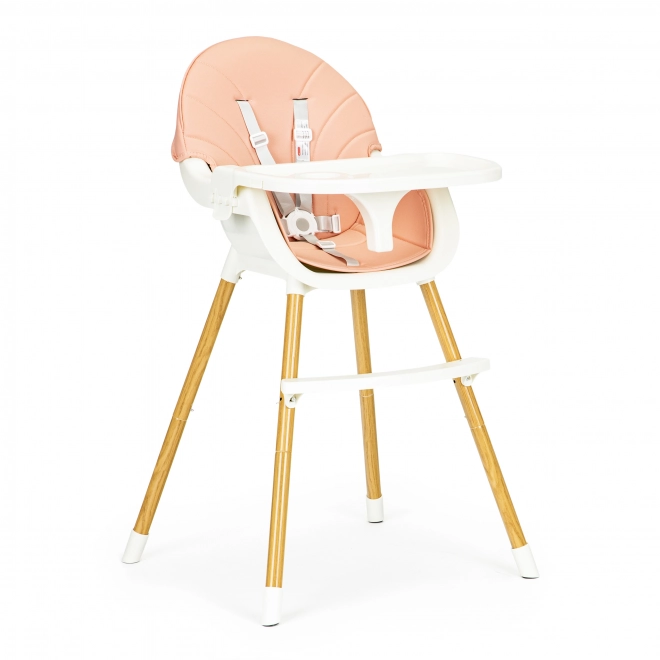 Ecotoys Jídelní židlička 2v1 Růžová