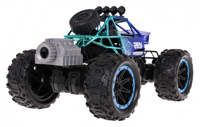 REAL ROCK Crawler s funkcí kouře R/C modrý