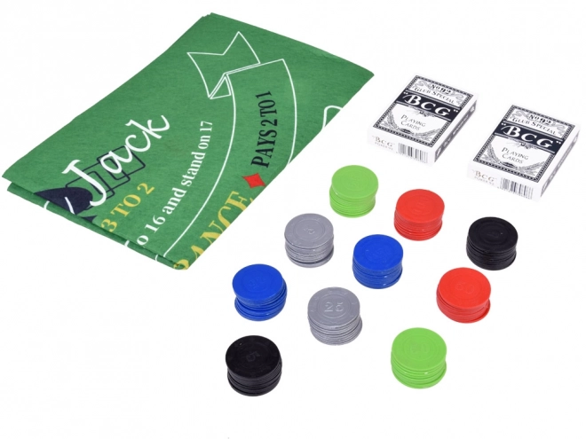 Sada karetní hra 2v1 poker a blackjack