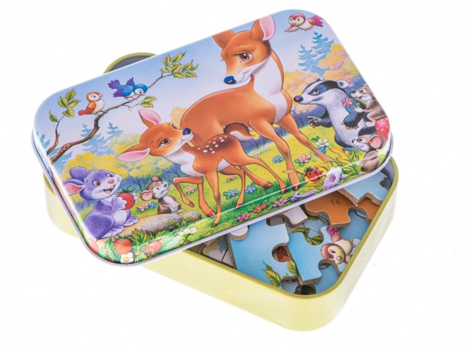 Dětské puzzle s čísly - srnky