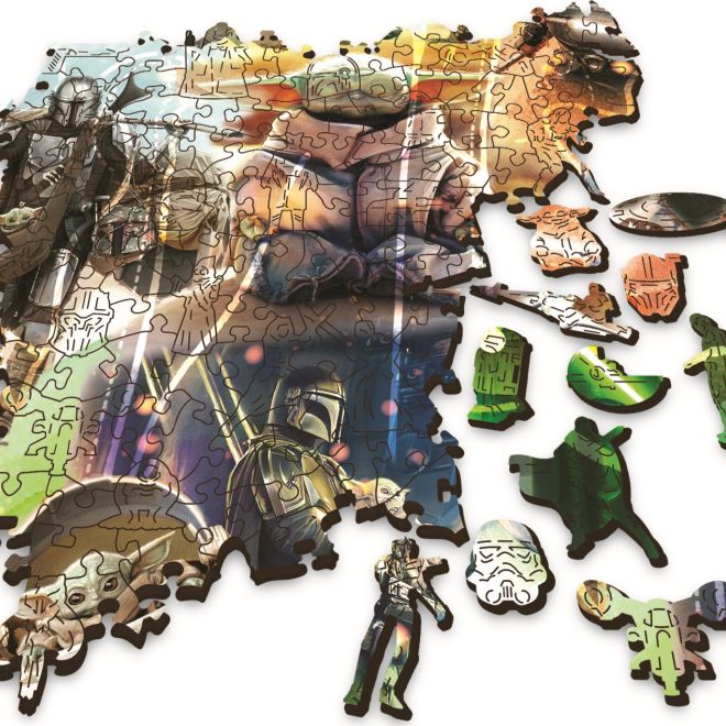 TREFL Wood Craft Origin puzzle The Mandalorian: Záhadný Grogu 505 dílků