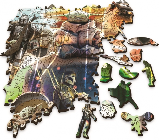 TREFL Wood Craft Origin puzzle The Mandalorian: Záhadný Grogu 505 dílků