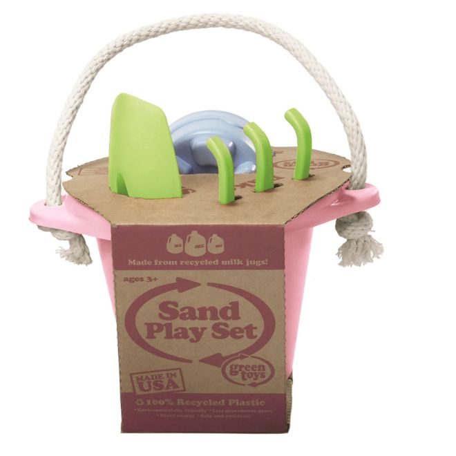 Green Toys Růžový set na písek