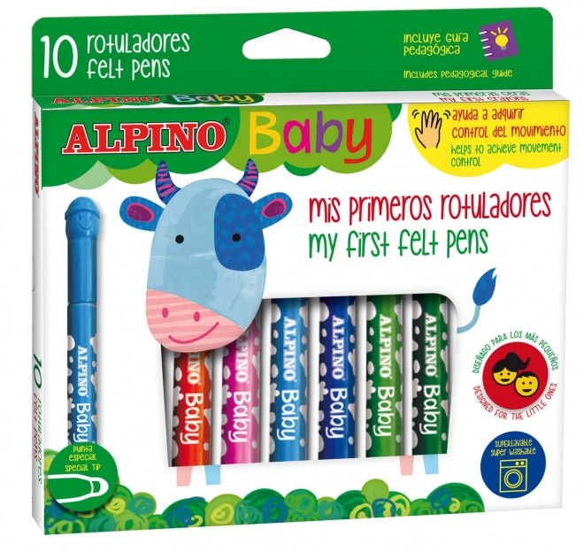 Fixy s kulatým hrotem Alpino Baby - 10 kusů