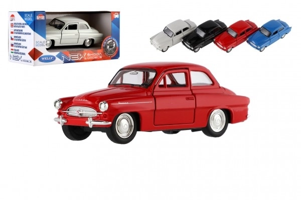 Auto Welly Škoda Octavia 1959 kov/plast 11cm 1:34 na volný chod mix barev