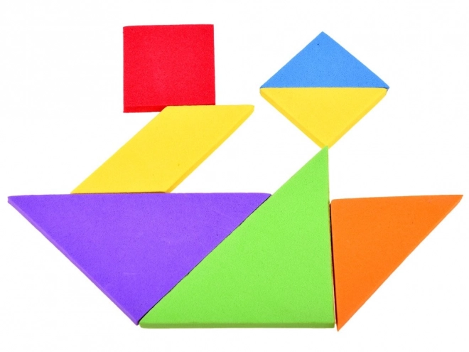 Barevná logická skládanka Tangram z měkké pěny