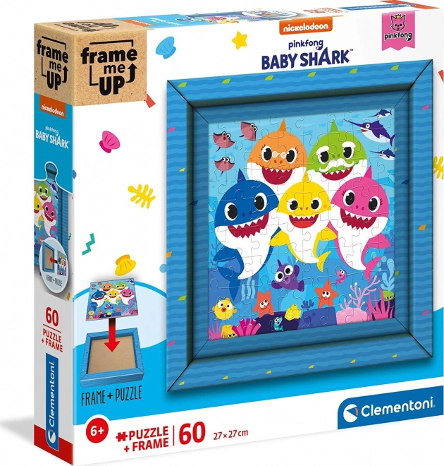 CLEMENTONI Puzzle Frame Me Up Baby Shark 60 dílků