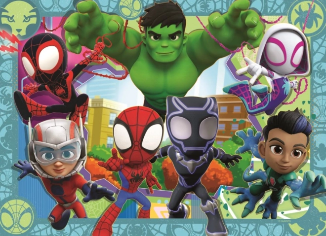 RAVENSBURGER Puzzle Spidey a jeho úžasní přátelé 4x42 dílků