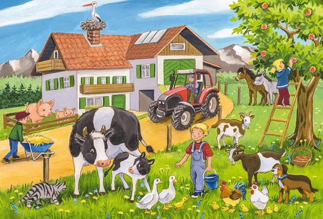 Schmidt puzzle Na farmě 3x24 dílků