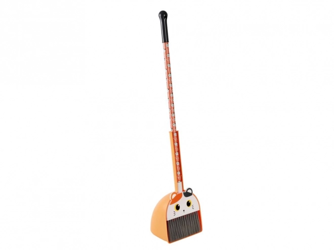 Mini smetáček a lopatka Oranžová Kočka