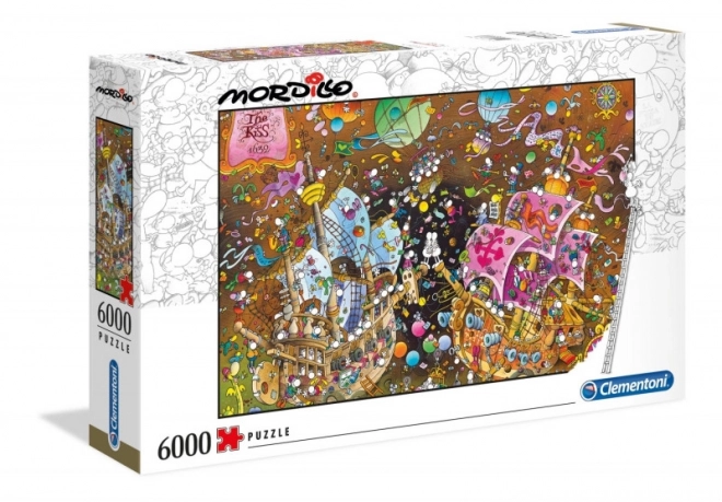 Puzzle 6000 prvků Mordillo Polibek