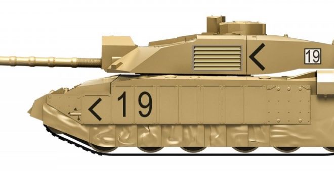 Quickbuild Challenger Tank Desert model